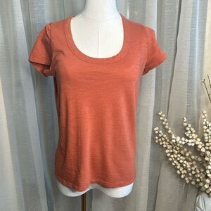 Banana Republic Cozy Slub Tee Shirt Sz S Terracotta